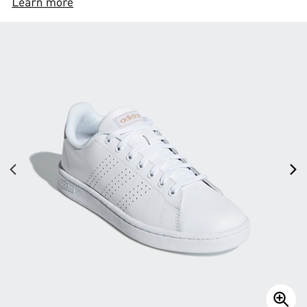 Adidas Advantage White Tennis Shoes, Size 7